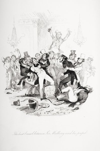 The last brawl between Sir Mulberry and his pupil, illustration from 